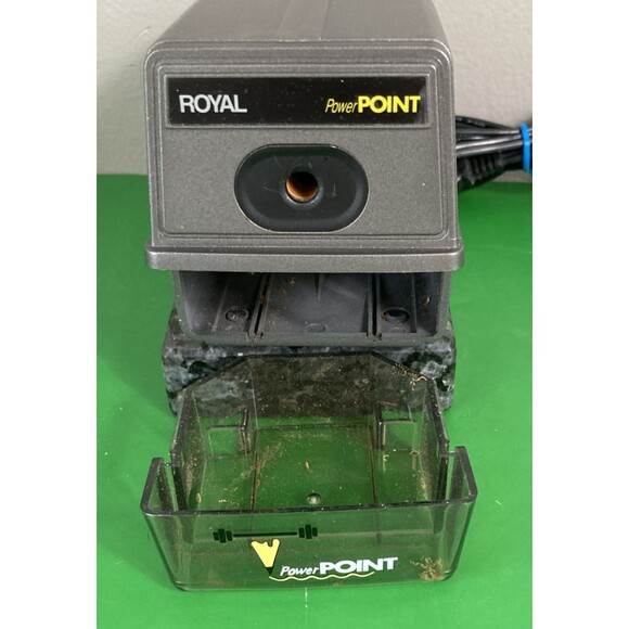 Royal Power Point Electric Pencil Sharpener Auto Stop Office School TESTED Gray - Picture 5 of 5
